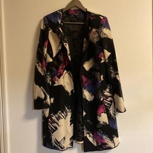 Worth New York Wool paint pattern coat